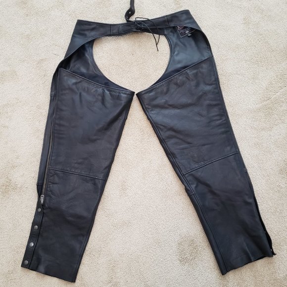 Xpert Performance Gear 4X Black Leather Chaps - Picture 2 of 6
